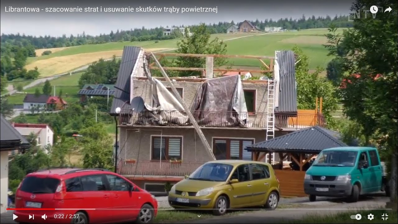Librantowa - szacowanie strat i usuwanie skutków trąby powietrznej