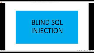 Blind SQL Injection