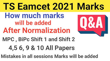 Q & A Session| TS Eamcet marks 2021