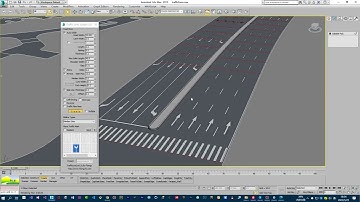 Make traffic lines on the road with TerrainAxe| 3ds max