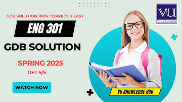 ENG301 GDB Solution Spring 2025  | 100% Correct & Easy Get 5/5 | Virtual University