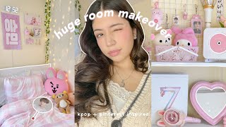 PINTEREST IT GIRL ROOM 🎀🤍 coquette + danish pastel + kpop room makeover | cloudmiin