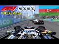 F1 2020 - 100% Race at Baku City Circuit in Stroll's Racing Point | PS5