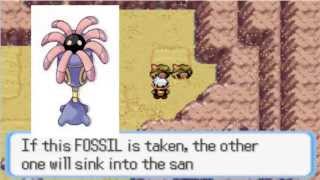 Where to get Anorith and lileep in Pokemon Emerald, Ruby, Sapphire (Fossils)