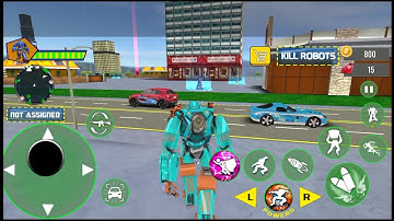 Excavator Robot Car Game Dino - Android Gameplay