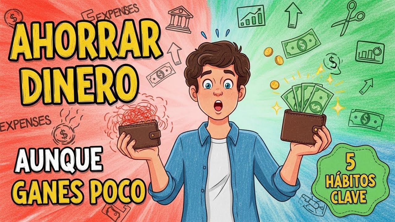 CÓMO AHORRAR DINERO aunque GANES POCO 💰 5 HÁBITOS CLAVE que FUNCIONAN