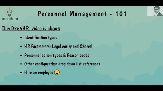 05 - D365HR101 - Personnel Management 101