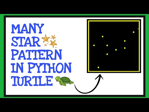 Draw Many Star using Python Turtle Graphic #functioncall #turtlegraphic #Co-ordinate #list