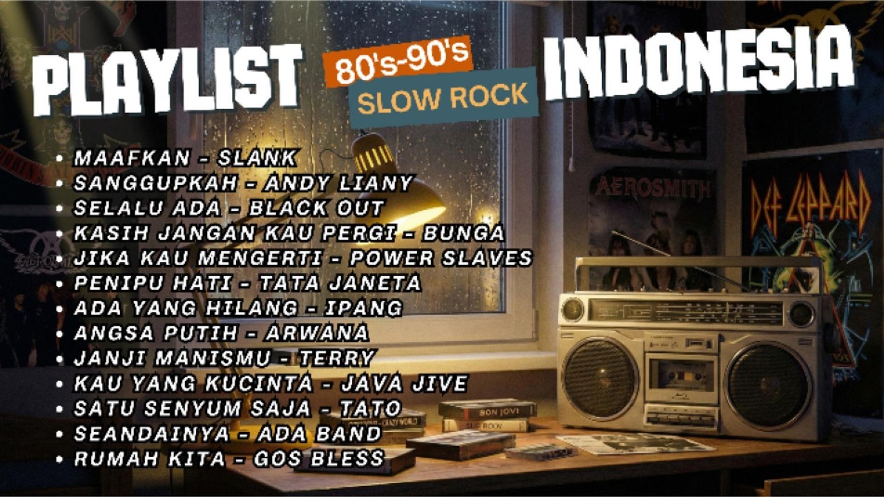 FULL ALBUM SLOW ROCK INDONESIA 80’s – 90’s 🔥 Lagu Rock Nostalgia Terbaik | Rock Radio