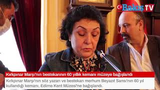 Kırkpınar Marşı'nın bestekarının 60 yıllık kemanı müzeye bağışlandı Resimi