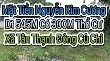 Đất thổ cư Mt Nguyễn Kim Cương 545m gần Thị trấn Hóc Môn