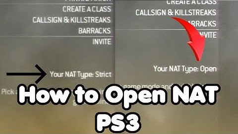 How to set your NAT Open on PS3