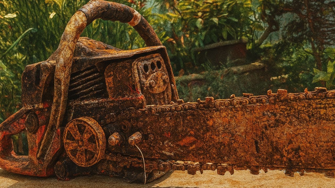 Mechanic Restore Old Gasoline Chainsaw From Ruins | Restoration Rusty Old 2-Stroke Petrol Chainsaw