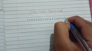 Molecular mass of Acetic acid (CH3COOH)  #shorts #molecularmass #chemistry 