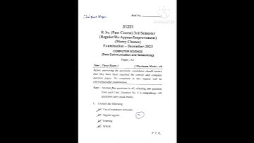#exam December 2023#bsc 3rd semester #data communication and networking #computer science #paper#igu