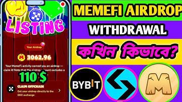 Memefi New Update ||  Memefi Claim Withdrawal Bybit Bitget Exchange || Memefi Onchain Claim Zero Fee