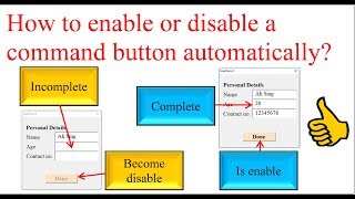 Excel VBA - Auto enable or disable command button on userform