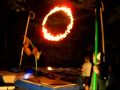 Flaming hoop vault