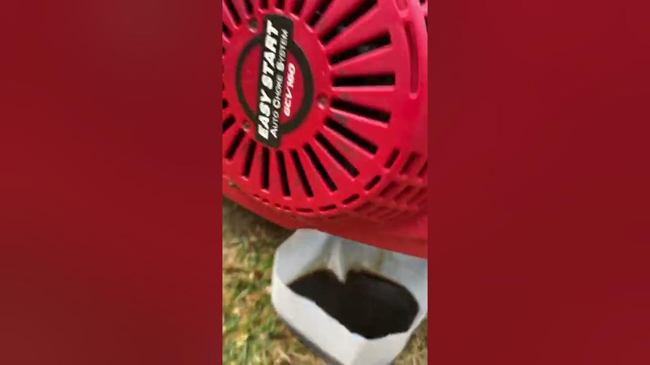 Honda HRR216VKA mower oil change - simple - YouTube