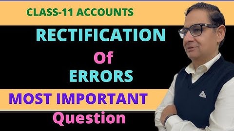 Rectification of Errors (Most important question)class -11 T.S.grewal