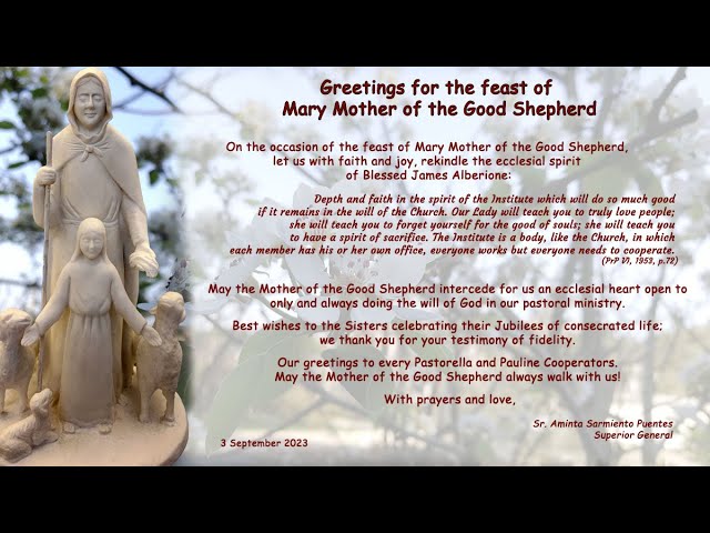 Feast of Mary Mother of the Good Shepherd 2023