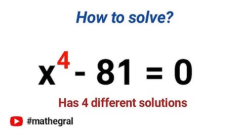 How to factor x^4 - 81 = 0 polynomial functions problem