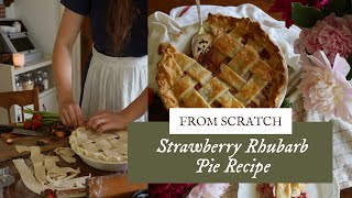 How to Make Strawberry Rhubarb Pie from Scratch