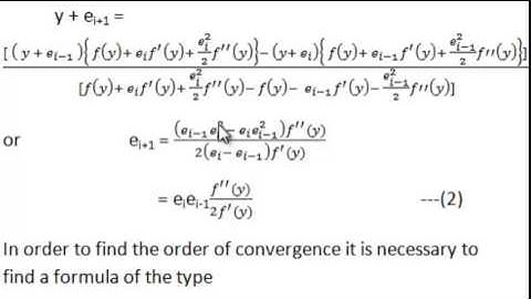 Order of convergence of Secant Method