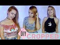 DIY - CROPPED com roupas VELHAS (sem costura)