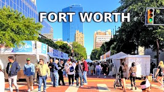 : Walking in FORT WORTH, TEXAS, USA - 4K - Fort Worth Arts Festival