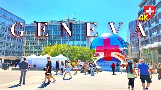 SWITZERLAND GENEVA  Most cosmopolitan city / Geneva's Central Streets & Embankment of Lake 4K