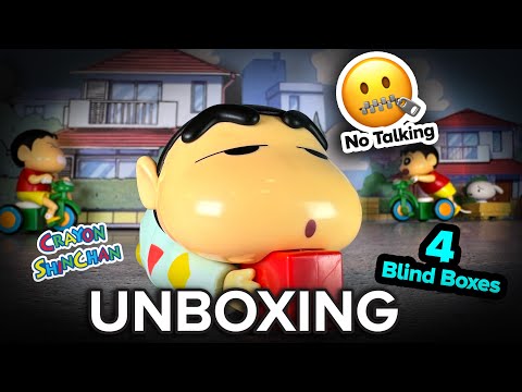 CRAYON SHIN CHAN Wind-Up Series Blind Box Complete Set of 4