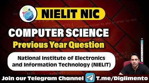 NIELIT NIC Scientist B Computer Science | Digital Logic | Part 2 | Complete Solutions