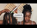 Doing my own Jumbo Knotless Box Braids| tutorial￼