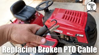 Replacing Broken PTO Blade Engagement Cable on MTD Riding Mower