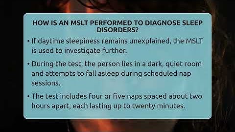 How Is An MSLT Performed To Diagnose Sleep Disorders? - Sleep Apnea Support Network