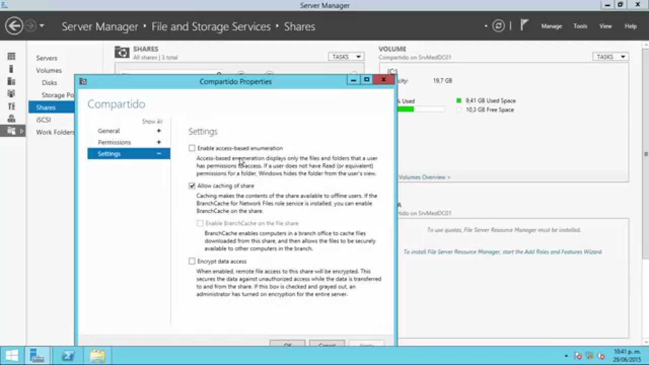 Configurar servidor de archivos en Windows Server 2012 - YouTube