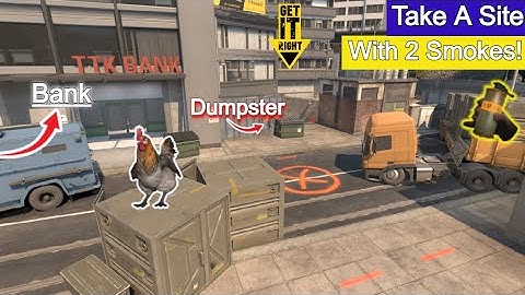 CS2 Overpass - Take A Site With 2 Easy Smokes!