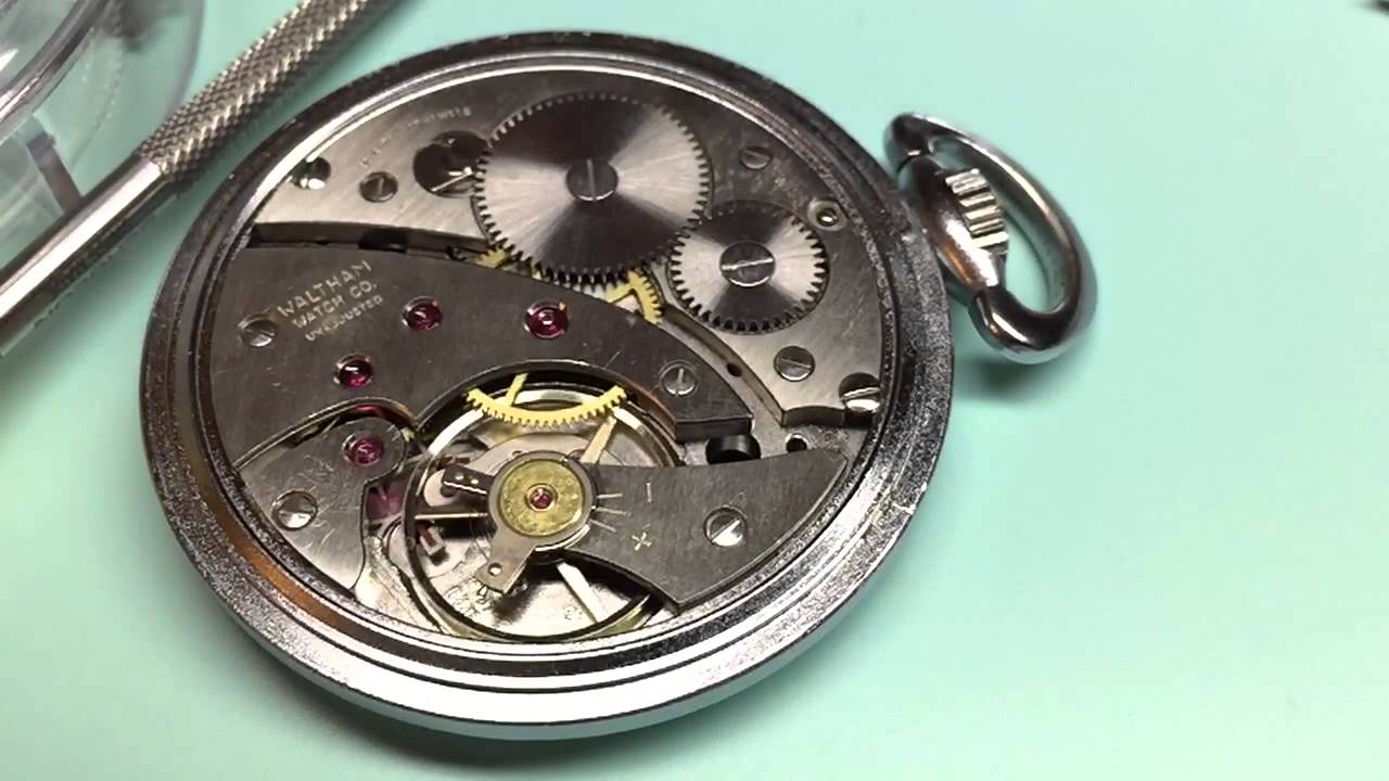 Repaired Unitas 6431 Pocket Watch Movement YouTube