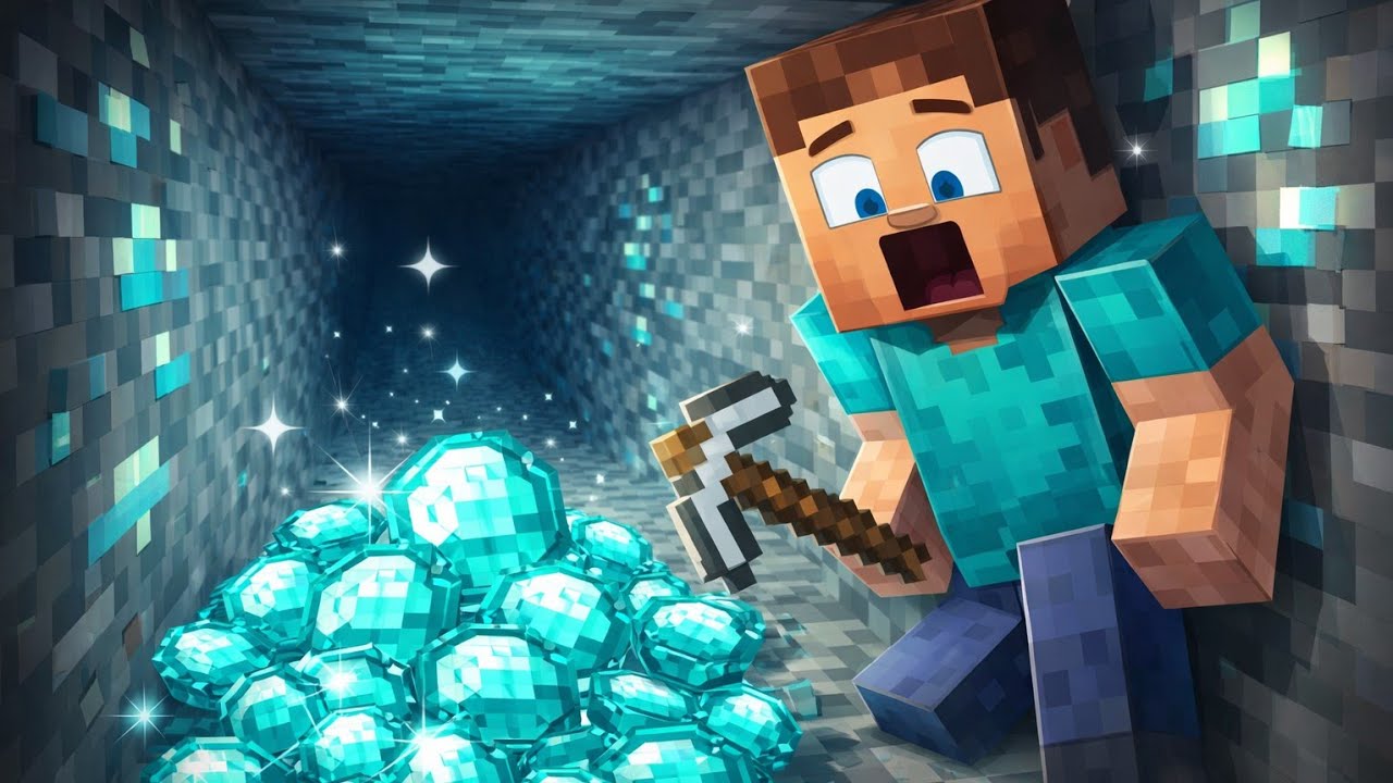 I finally found diamond in minecraft - YouTube