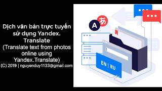 Dịch văn bản từ hình ảnh trực tuyến sử dụng Yandex. Translate (Translate text from photos online)