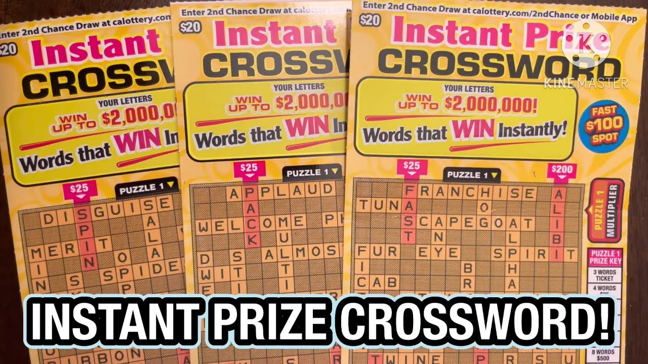 INSTANT PRIZE CROSSWORD! CA Scratchers YouTube