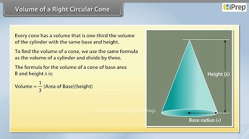Volume of a Right Circular Cone | Surface Areas and Volumes | Math | Class 9 | iPrep