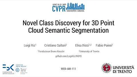 Novel Class Discovery for 3D Point Cloud Segmentation - CVPR 2023