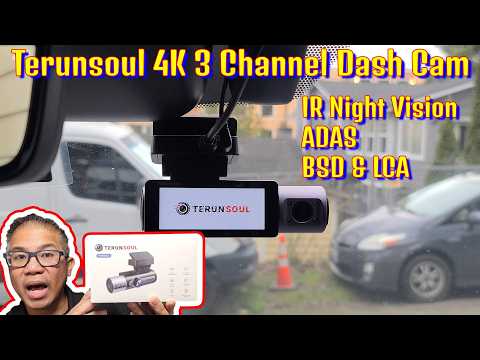 How to install Terunsoul 4K 3 Channel Dash Cam with ADAS BSD and LCA
