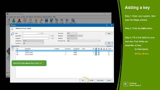 Using PM8 - Adding a key