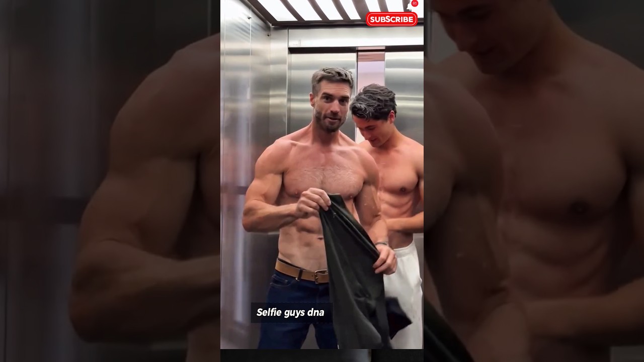 Younger and Older Both Handsome Guy in the lift 