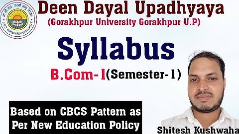 B.Com 1st Semester syllabus |ddu |Fully Explained|B.Com 1st year subject details |Shitesh  Sir