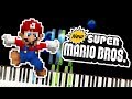New super mario bros  game over theme piano tutorial synthesia