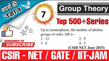 Q:-7 CSIR NET/GATE/IIT JAM/ GROUP THEORY SOLUTION SERIES BY S.DHIMAN EPIC MATHEMATICS